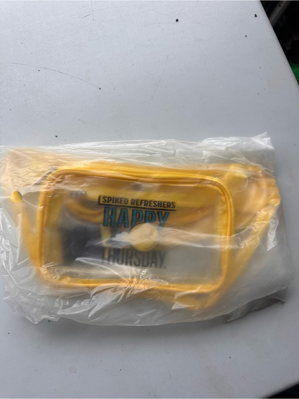 Happy Thursday Yellow Fanny pack Clear Pouch -
